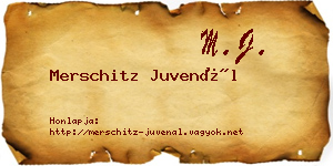 Merschitz Juvenál névjegykártya